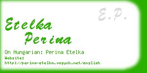 etelka perina business card